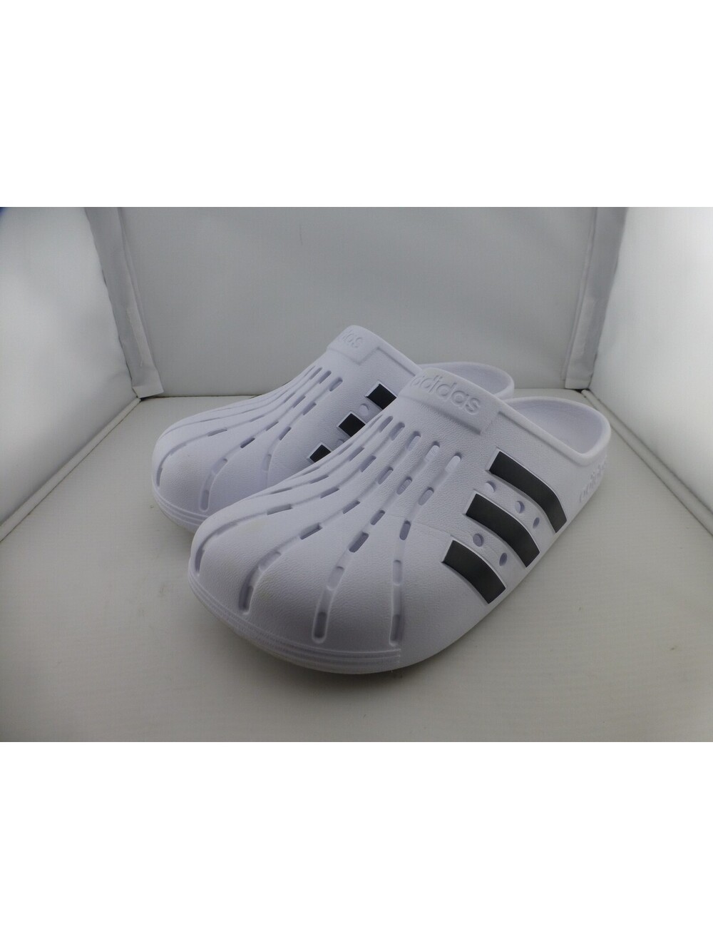Adidas Adilette Clog Slides Cloudfoam White Black GZ5887 Men's/Women's - M14